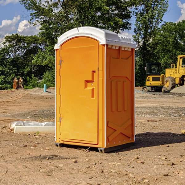 how often are the porta potties cleaned and serviced during a rental period in Wamego KS